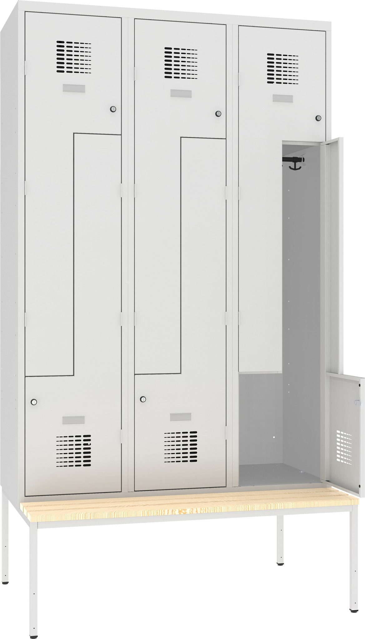 Z-Schränke mit unt. Sitzbank