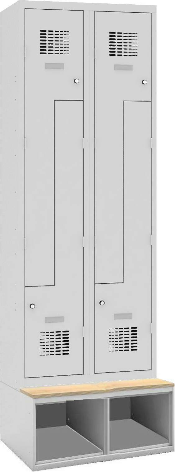 Z-Garderobenschrank Schuhfach mit Sitzbank