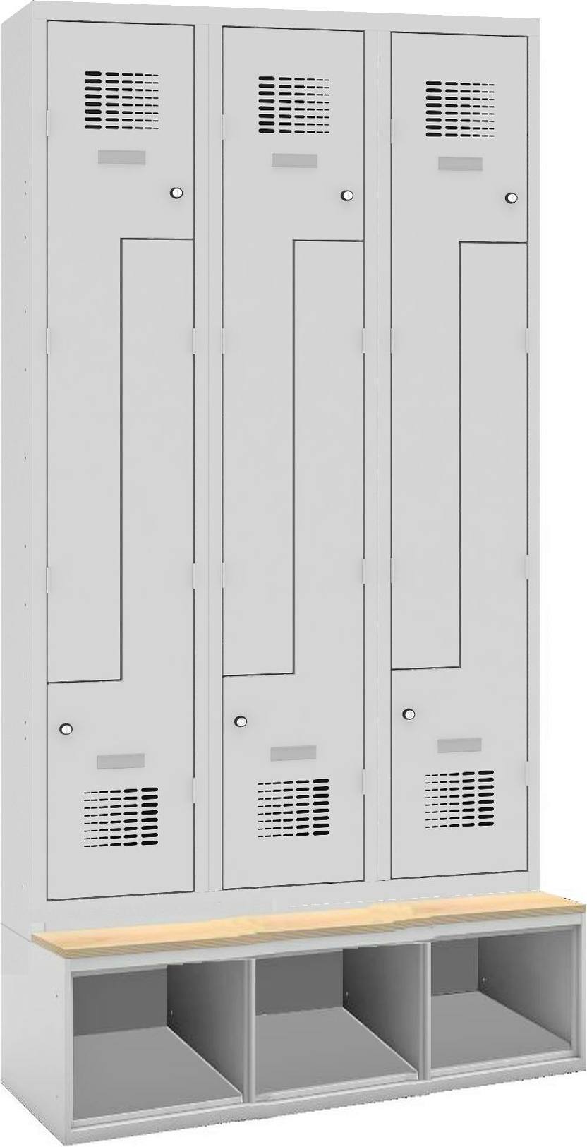 Z-Garderobenschrank Schuhfach mit Sitzbank