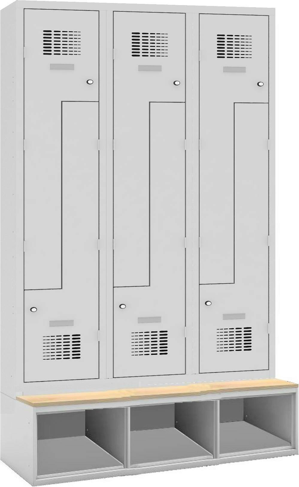 Z-Garderobenschrank Schuhfach mit Sitzbank