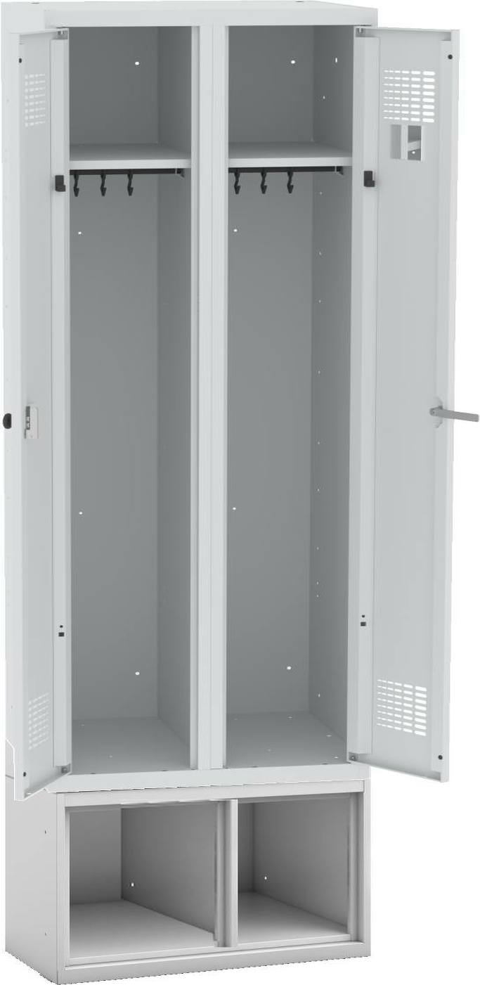 Türen gemeinsam schliessend mit Schuhfach