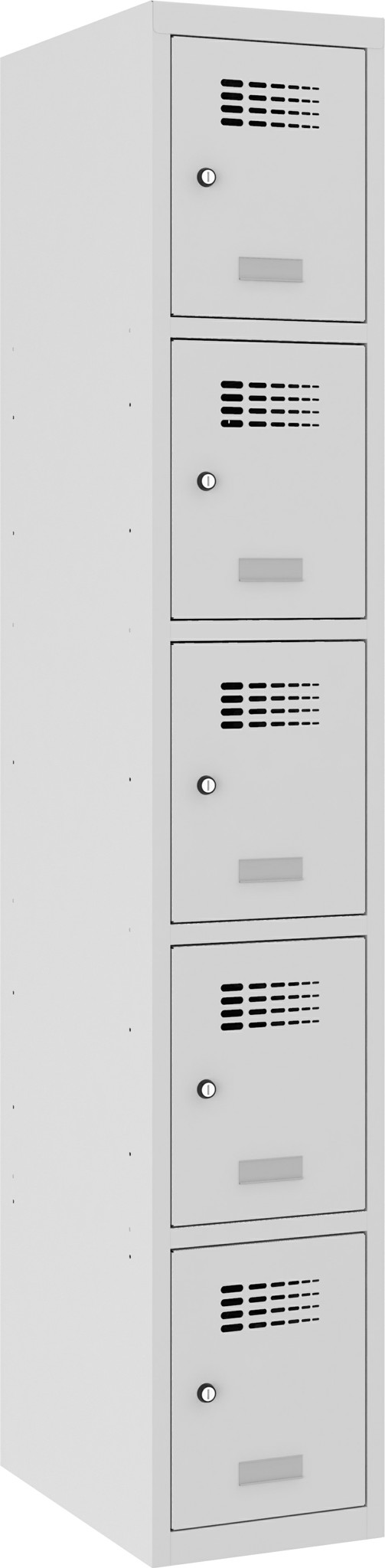 Schliessfachschrank, 1 Abteil mit 5 Fächer übereinander, Total 5 Fächer