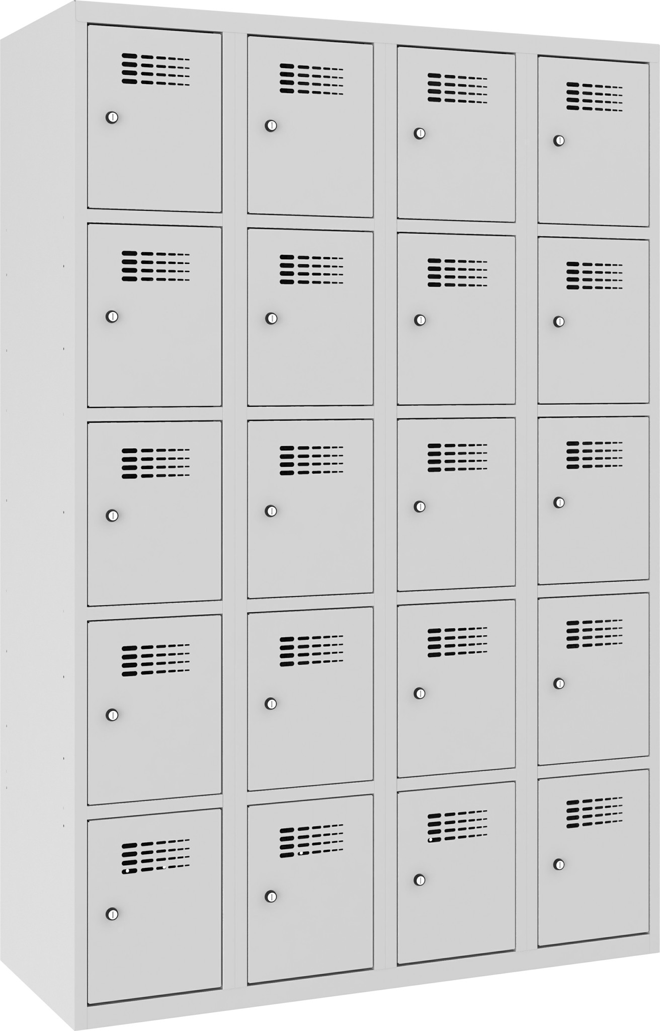 Schliessfachschrank, 4 Abteile mit je 5 Fächer übereinander, Total 20 Fächer