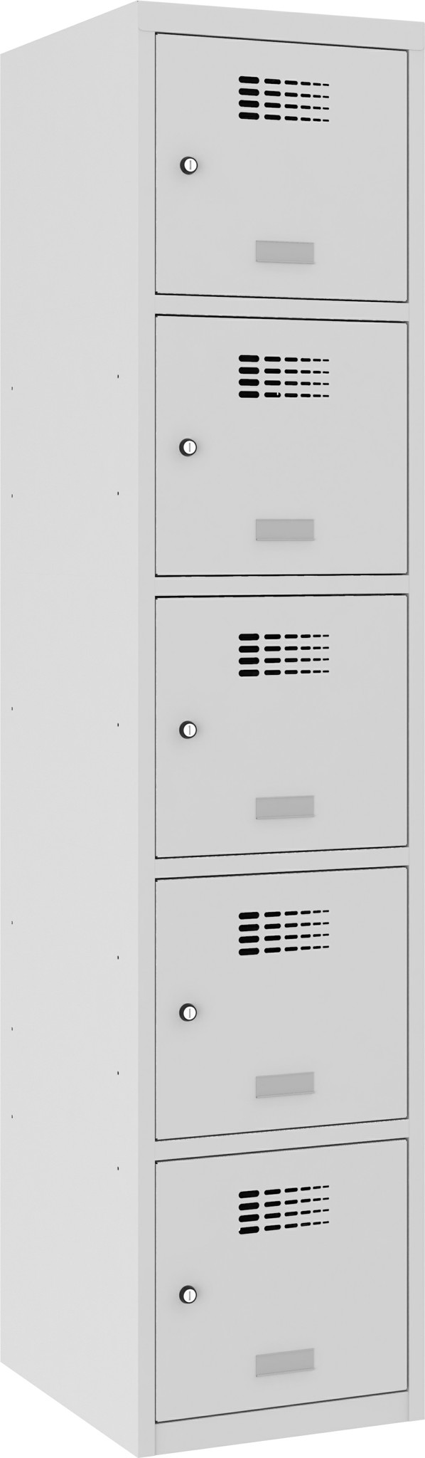 Schliessfachschrank, 1 Abteil mit 5 Fächer übereinander, Total 5 Fächer