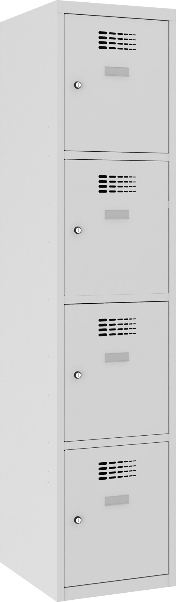 Schliessfachschrank, 1 Abteil mit 4 Fächer übereinander, Total 4 Fächer