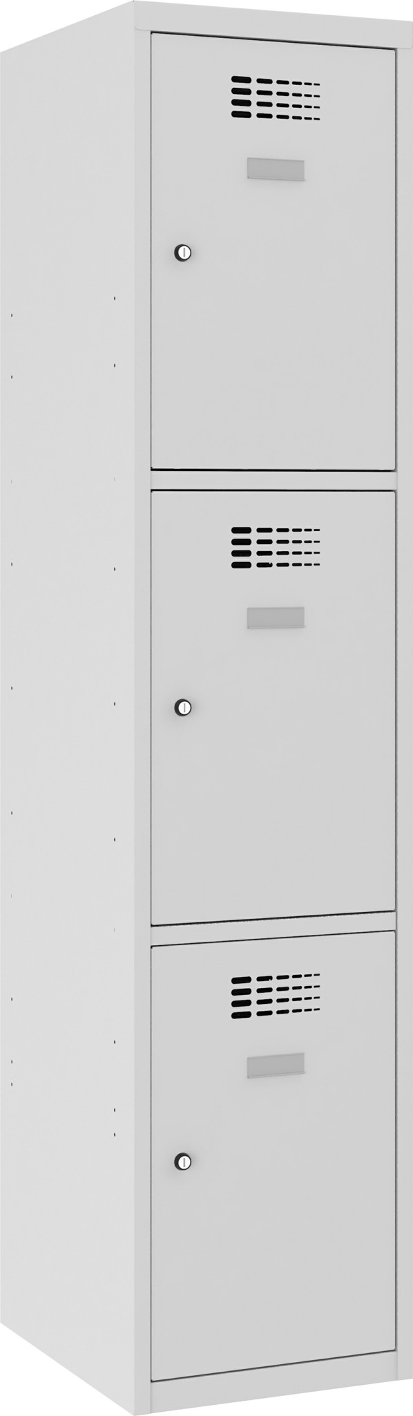 Schliessfachschrank, 1 Abteil mit 3 Fächer übereinander, Total 3 Fächer