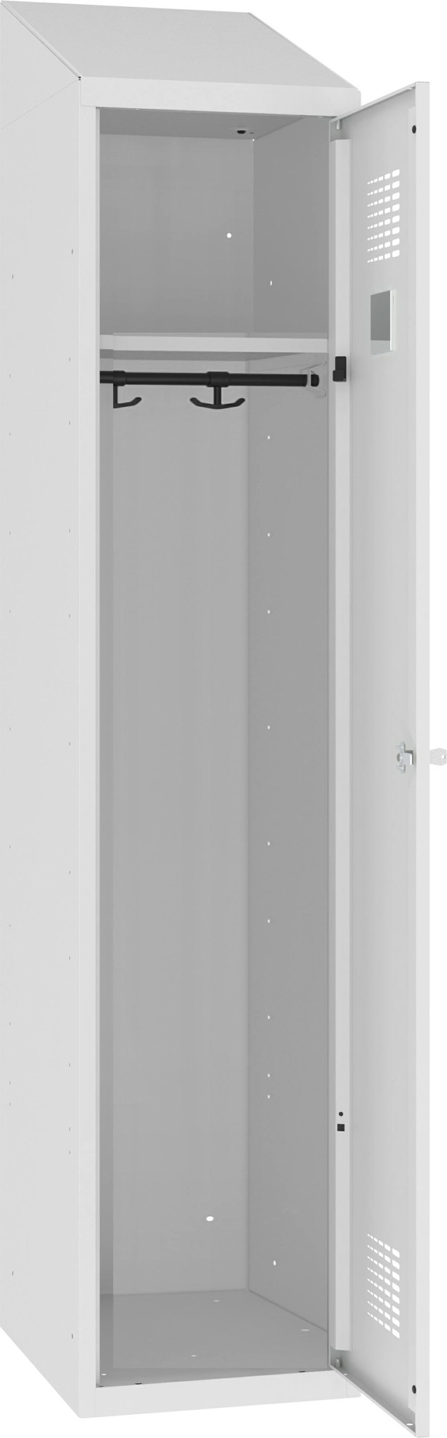 Garderobenschrank 1 Abteil mit Schrägdach, SUM 410 W, 1 pkt