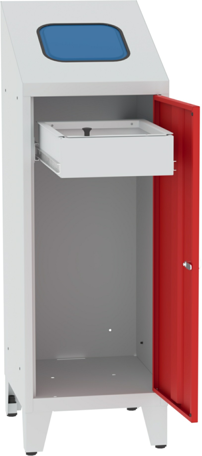 Abfallbehälter Modell MPO 01r, 1220x400x450 mm HxBxT, 1 Abteil