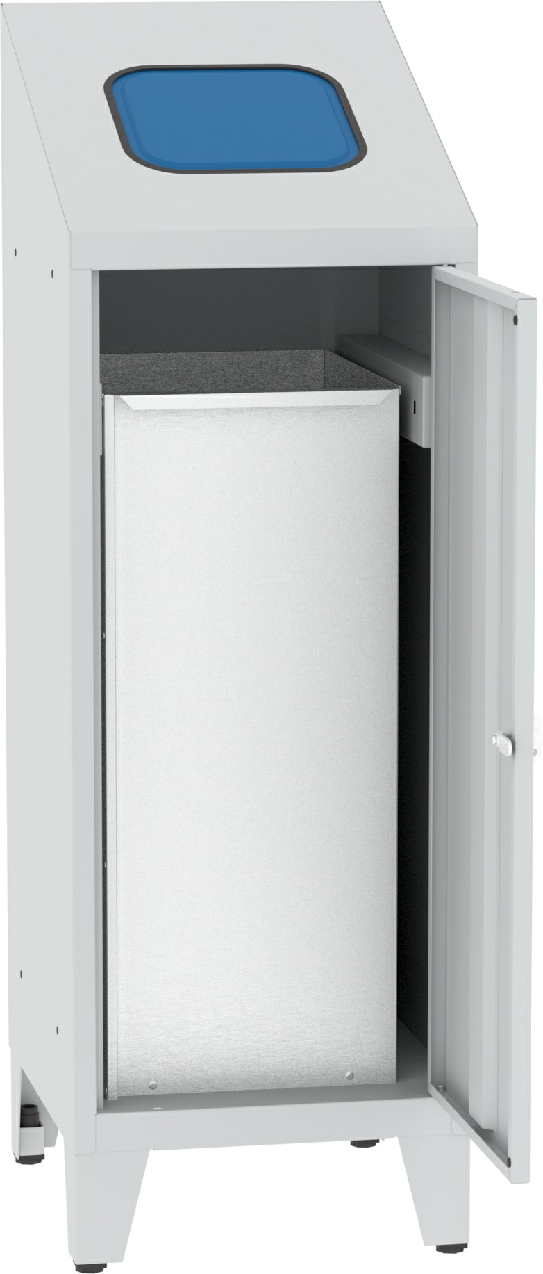 Abfallbehälter Modell MPO 01k, 1220x400x450 mm HxBxT, 1 Abteil