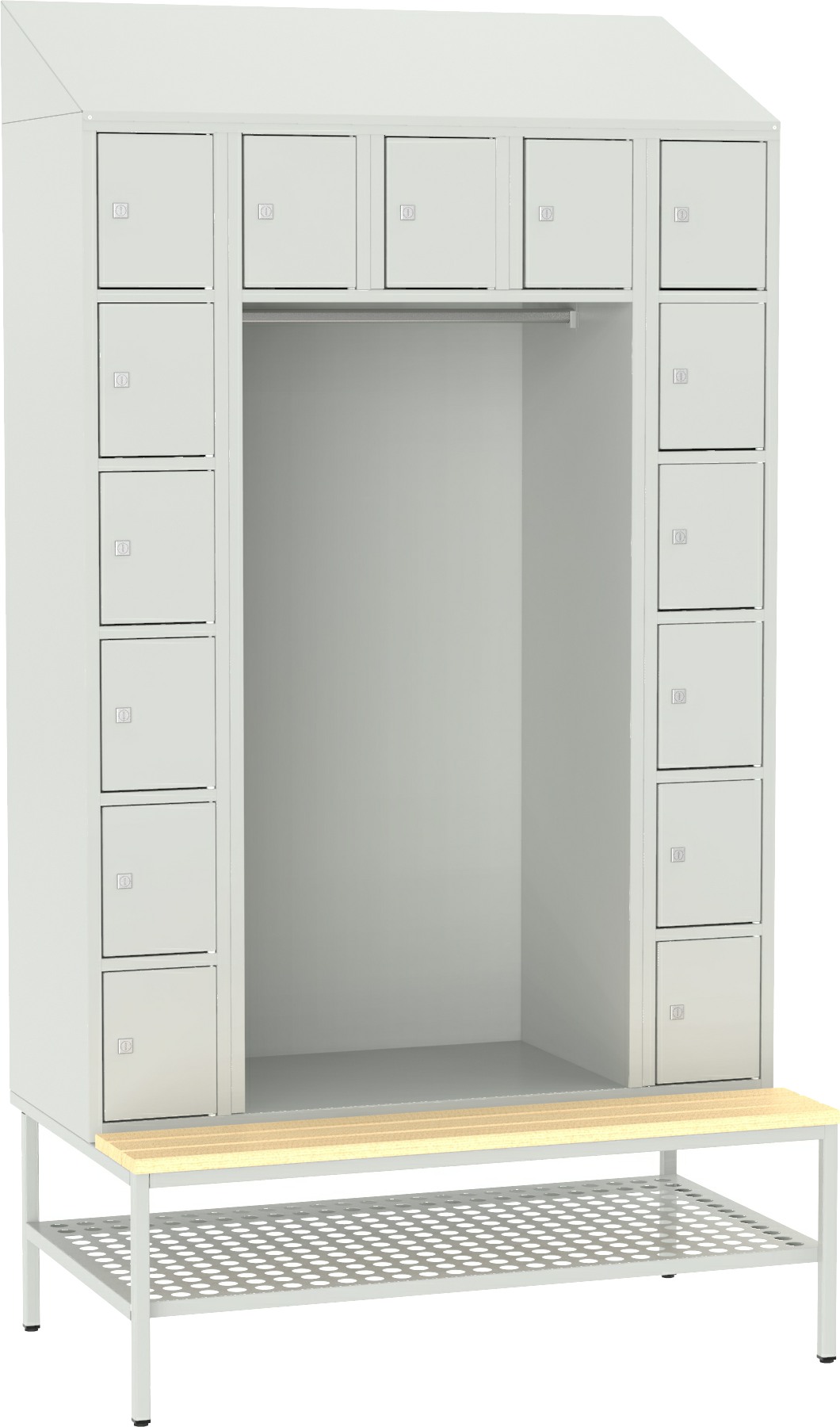 Schliessfach-Garderoben mit 15 Schliessfächern