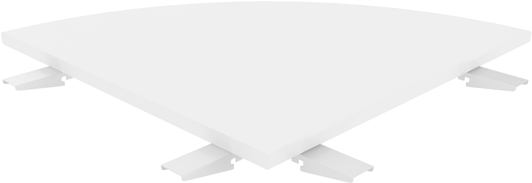 Viertelrunder Tischansatz für Tischtiefe 600 mm