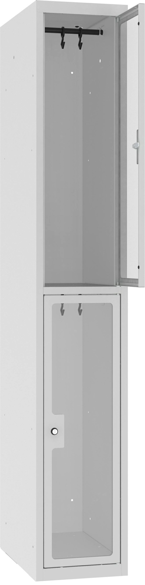 Garderobenschrank Plexiglastüren 1 Abteil, MSUS 312 W