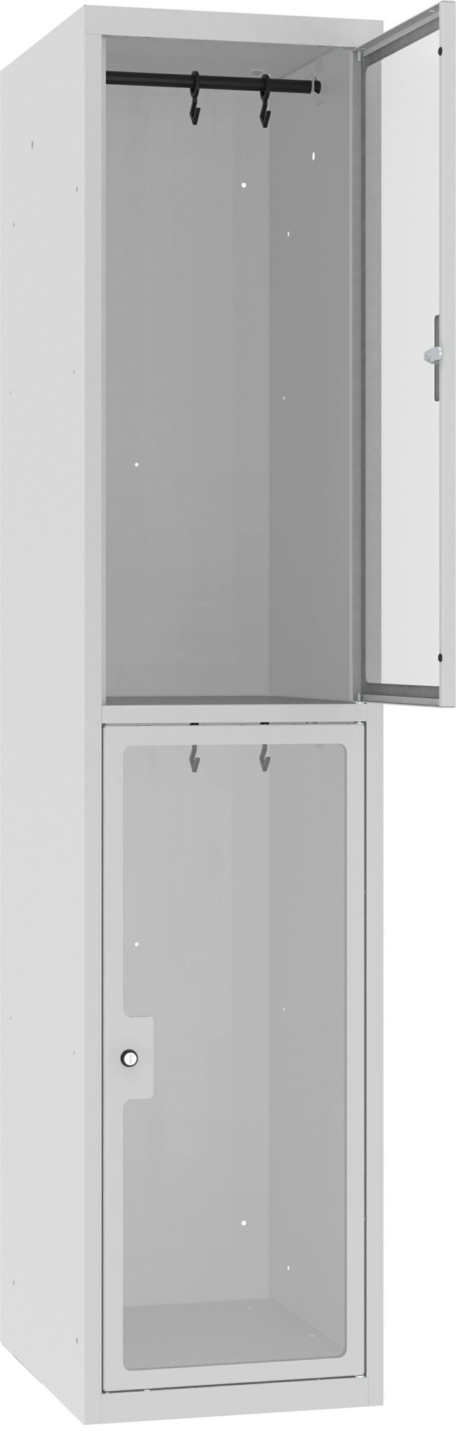 Garderobenschrank Plexiglastüren 1 Abteil, MSUS 412 W