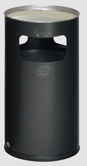 Abfallsammler-Ascher-Kombination H 75 K, Farbe antik-silber
