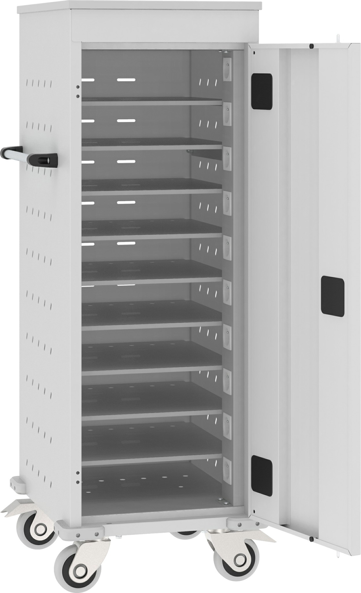 Metalltrolley für Laptops, 1250x530x540 mm HxBxT, WNL 110+