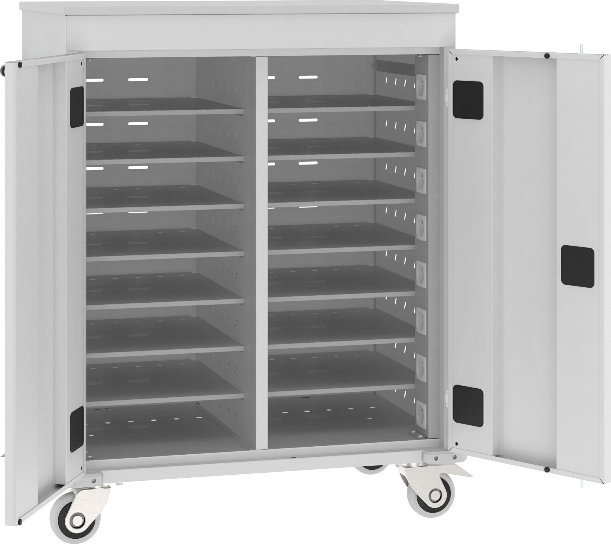 Metalltrolley für Laptops, 1060x920x540 mm HxBxT, WNL 208+
