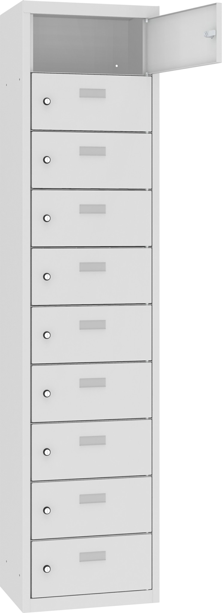 Schliessfachschrank, 1 Abteil mit 10 Fächer MSUS 4110