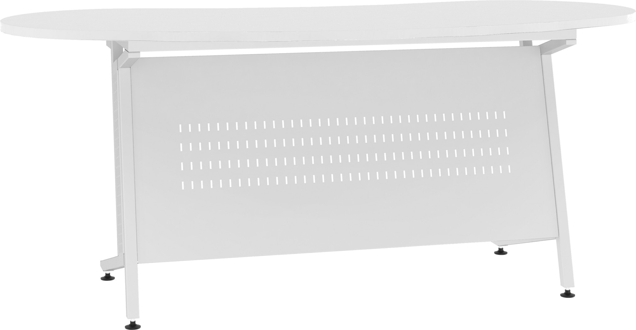 Schreibtisch mit Melaminplatte gerundet, Zbm 304, 740x1800x800 HxBxT