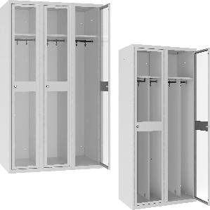 Garderobenschränke mit Plexiglastüren