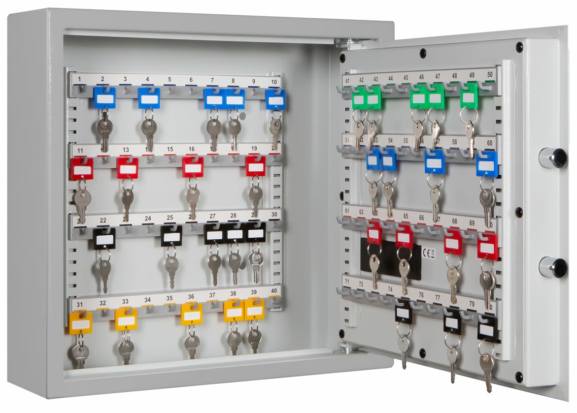 Schlüsselschrank GW-SLE 80, Farbe RAL 7035