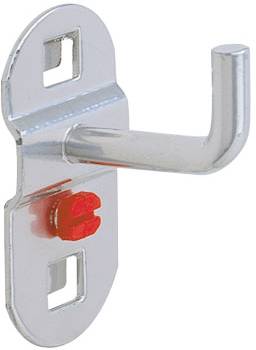 Werkzeughalter 35 mm Länge mit senkrechtem Hakenende, alufarben