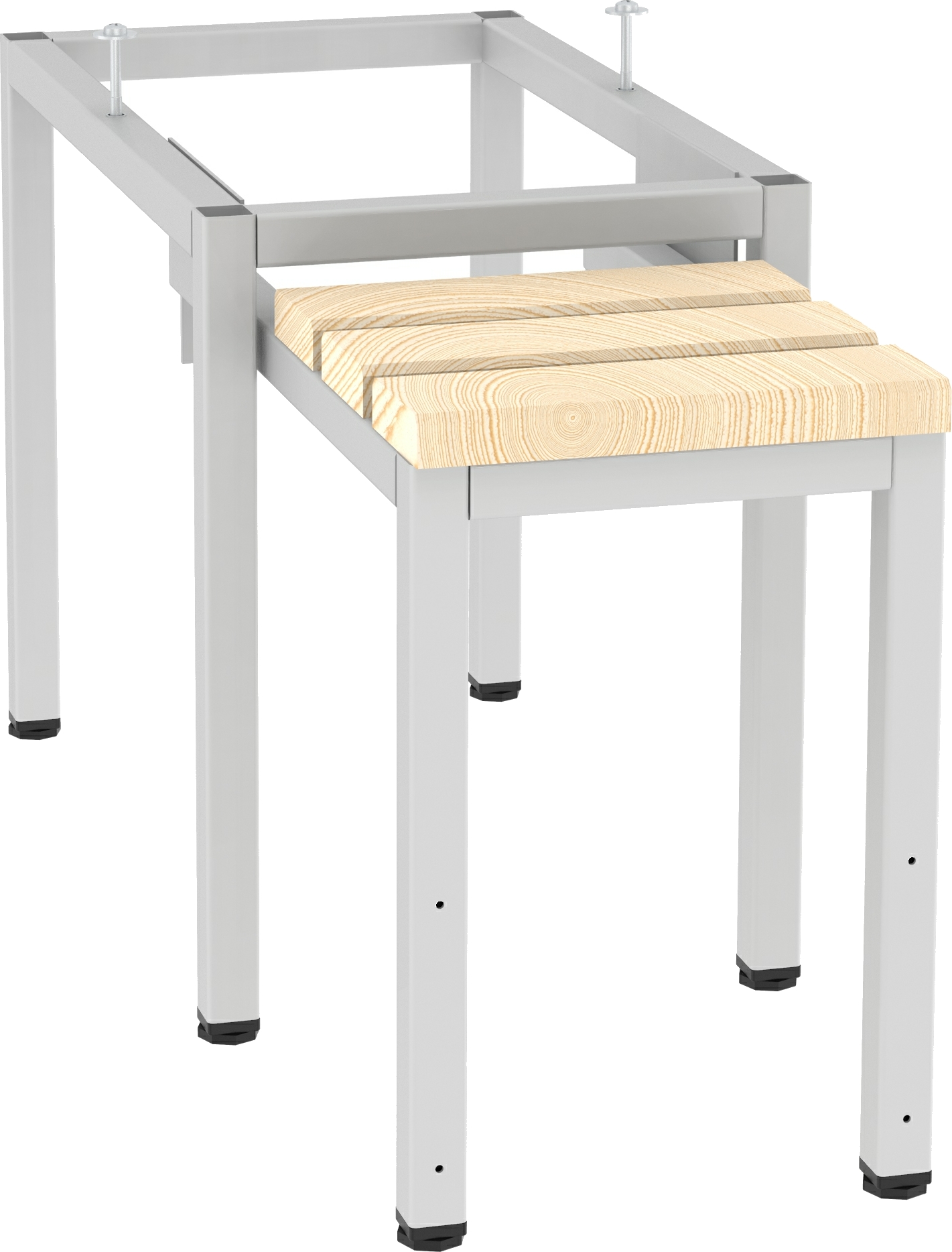 Untergestell mit ausziehbarer Sitzbank, Breite 300 mm für ML-Garderobenschränke