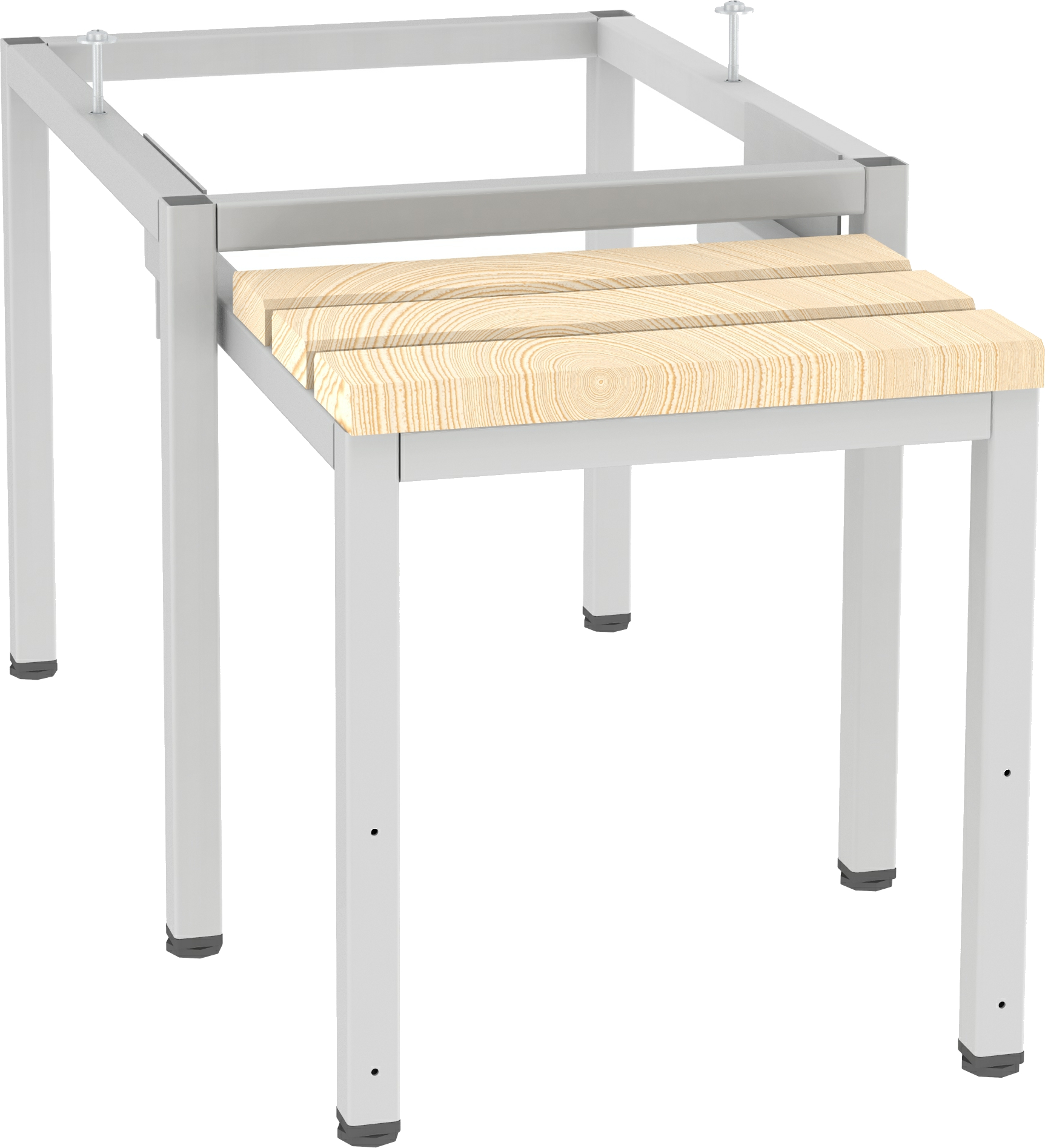 Untergestell mit ausziehbarer Sitzbank, Breite 400 mm für ML-Garderobenschränke