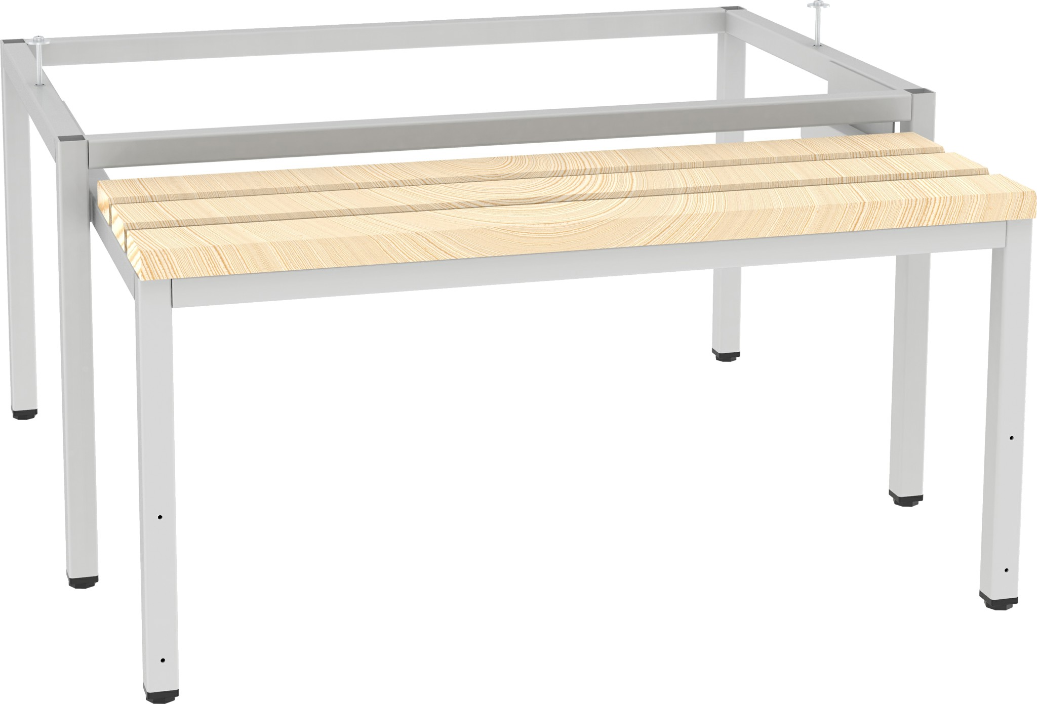 Untergestell mit ausziehbarer Sitzbank, Breite 800 mm für ML-Garderobenschränke