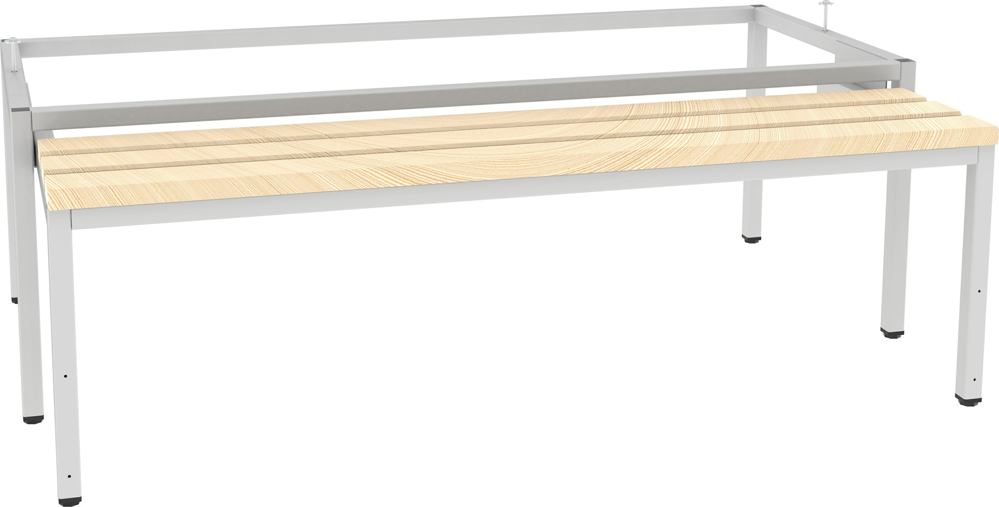 Untergestell mit ausziehbarer Sitzbank, Breite 1200 mm für ML-Garderobenschränke