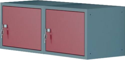 2 Schliessfachwürfel horizontal, 350x800x450 mm HxBxT