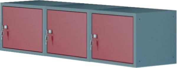 3 Schliessfachwürfel horizontal, 350x1200x450 mm HxBxT