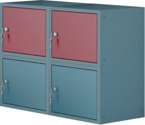 4 Schliessfachwürfel 2 x horiz., 2 x vert., 700x800x450 mm HxBxT