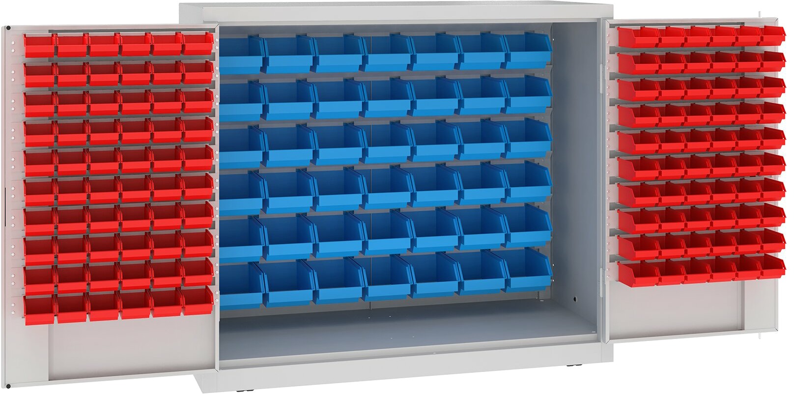 Werkstattschrank mit Behälter  1040x1200x500 mm HxBxT, MSW112/5-11s