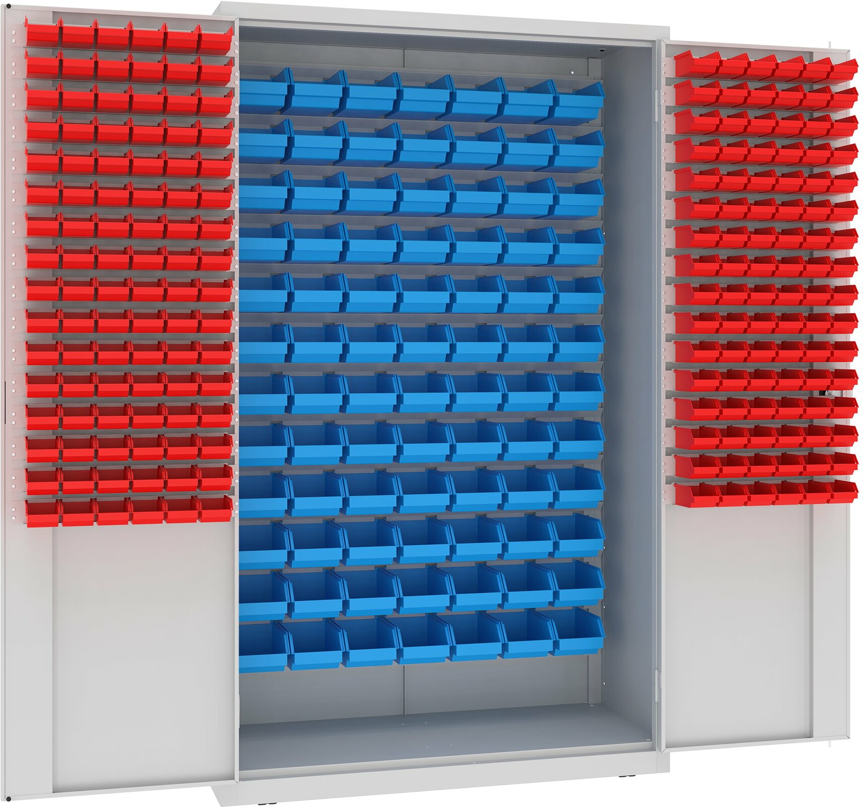 Werkstattschrank mit Behälter  1990x1200x500 mm HxBxT, MSW212/5-09s