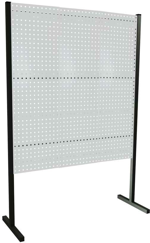 Trennwand mit Lochplatten, Einzelfeld, Länge 1500 mm