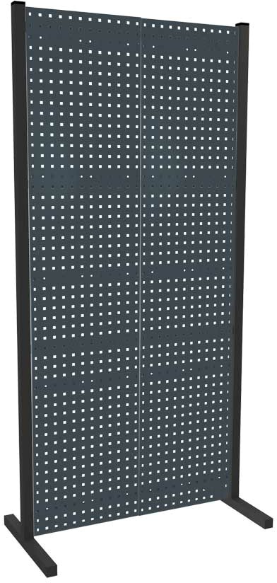 Trennwand mit Lochplatten, Einzelfeld, Länge 1000 mm