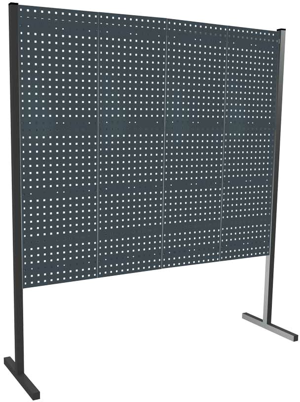 Trennwand mit Lochplatten, Einzelfeld, Länge 2000 mm