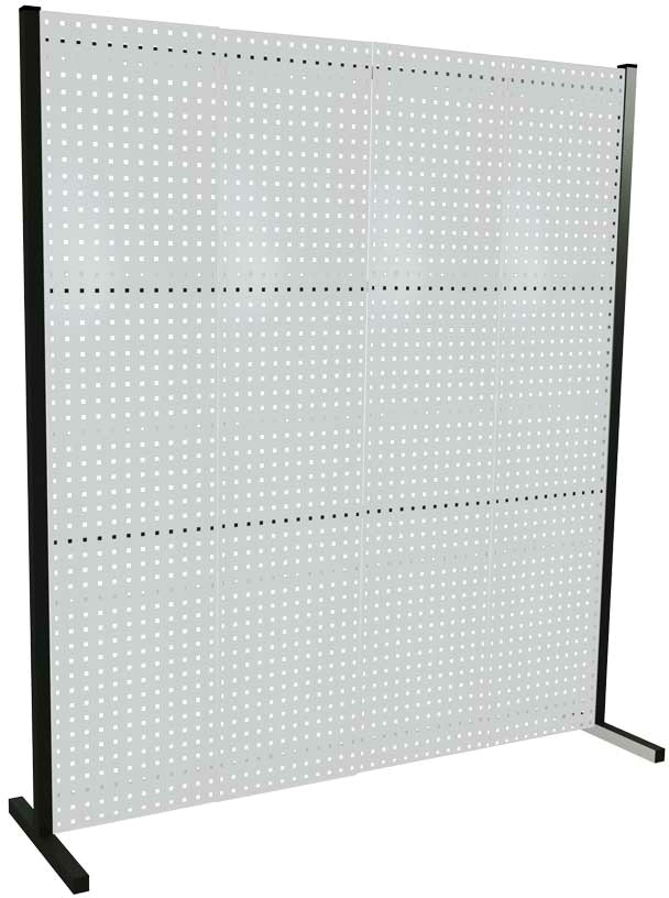 Trennwand mit Lochplatten, Einzelfeld, Länge 2000 mm