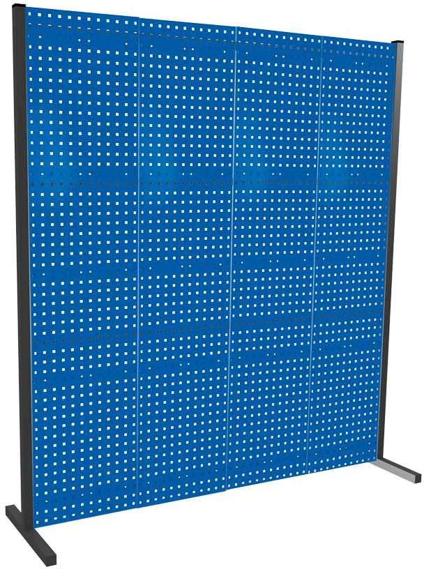 Trennwand mit Lochplatten, Einzelfeld, Länge 2000 mm