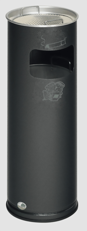 Abfallsammler-Ascher-Kombination H 66 K, Farbe antik-silber
