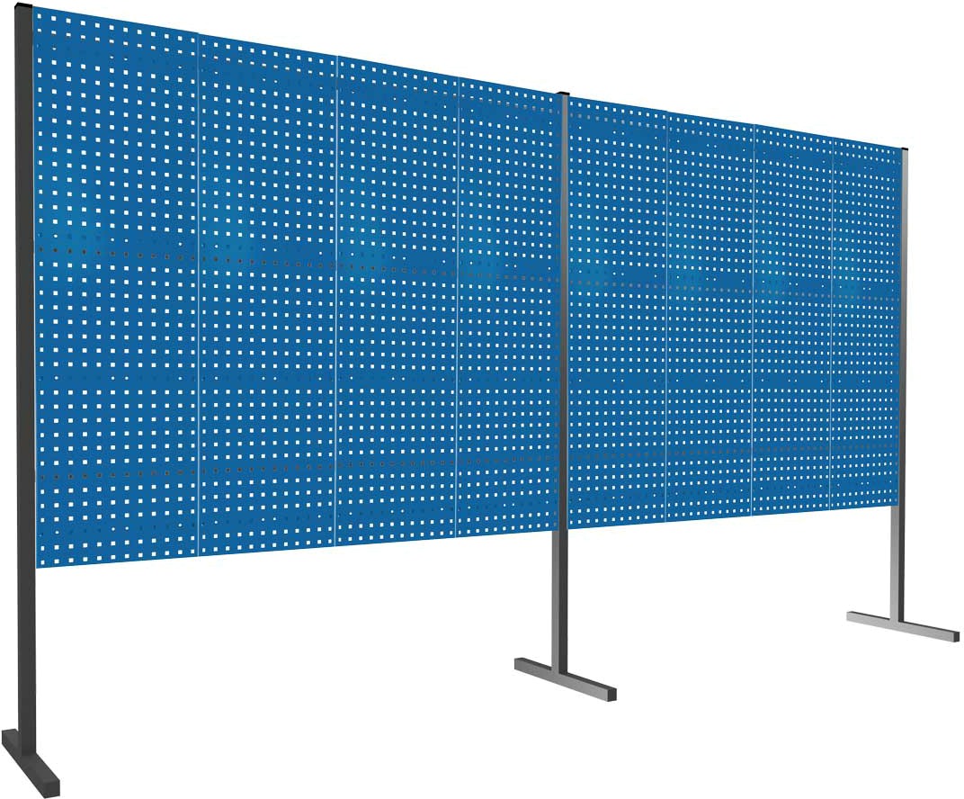 Trennwand mit Lochplatten, Doppelfeld gerade, Länge 4000 mm