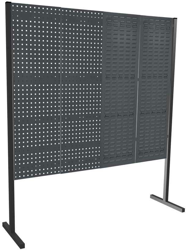 Werkzeugwand mit Loch- /Schlitzplatten, Einzelfeld, Länge 2000 mm