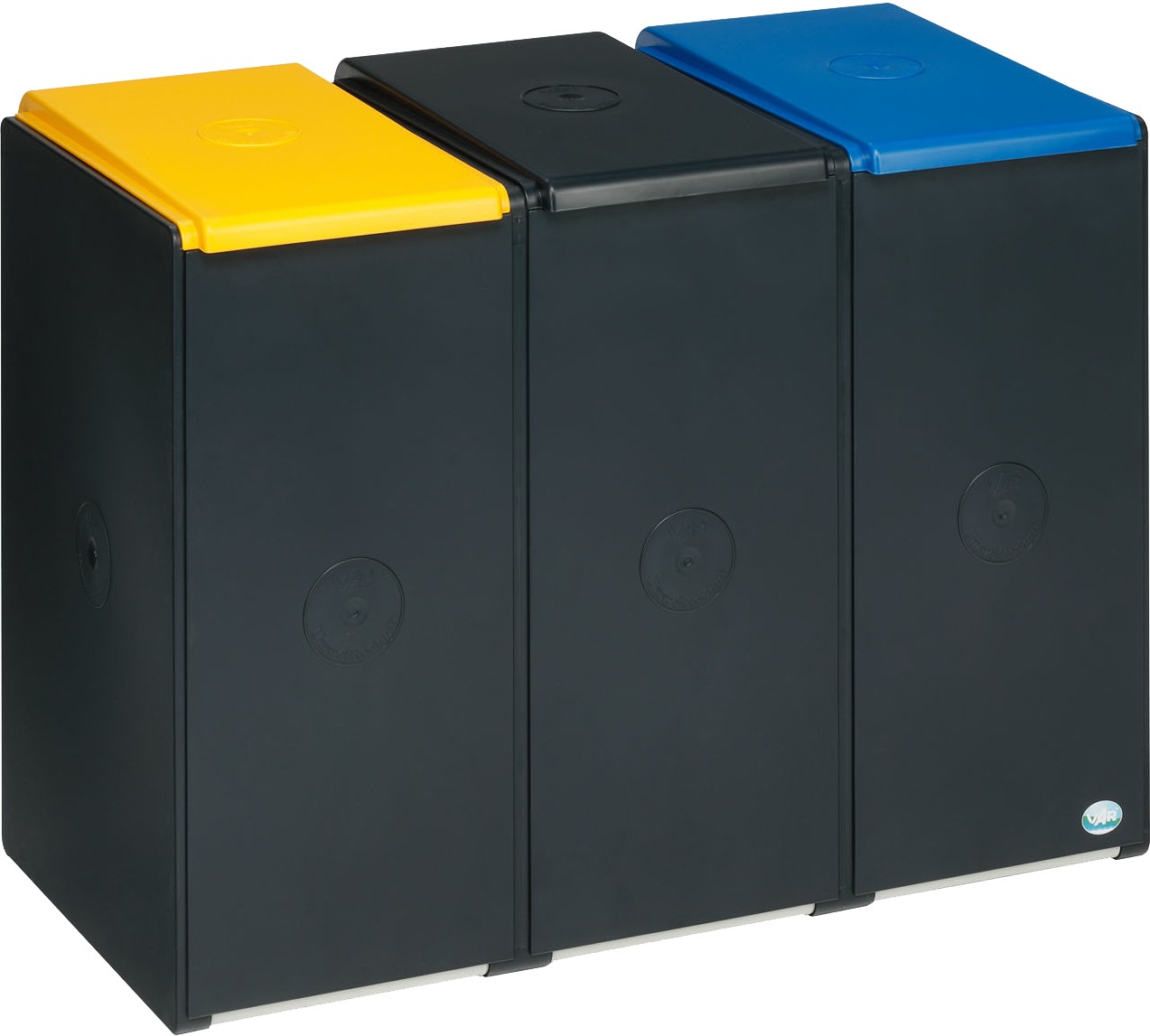 Wertstoffsammelsystem 3-fach WSS 40 Liter für 60 Liter Säcke, anthrazit