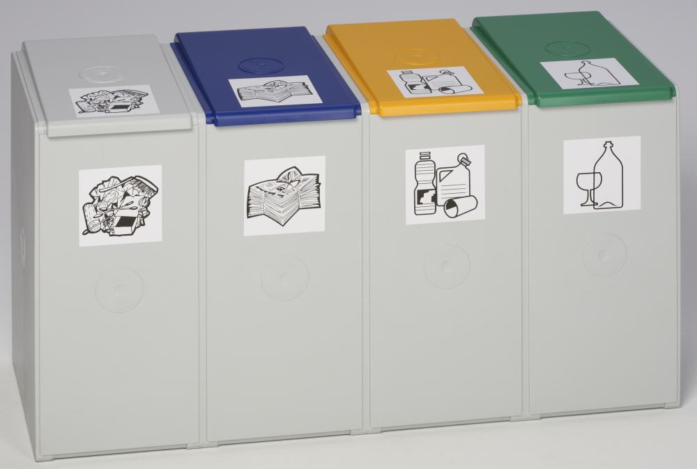 Wertstoffsammelsystem 4-fach WSS 40 Liter für 60 Liter Säcke