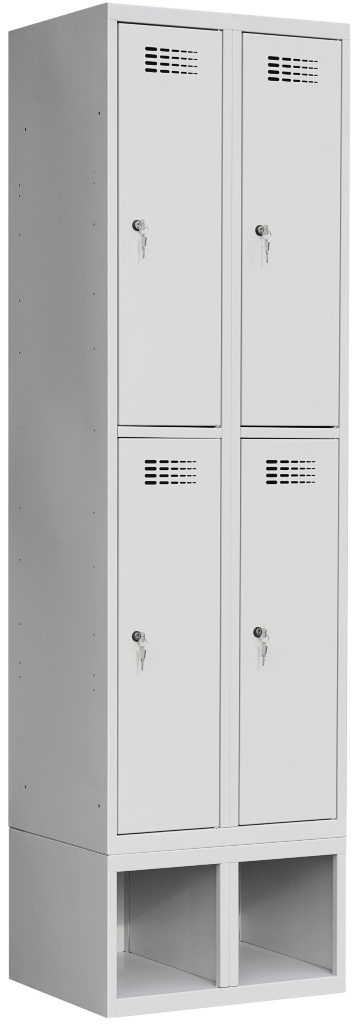 Garderobenschrank auf Schuhfach, 2 Abteile