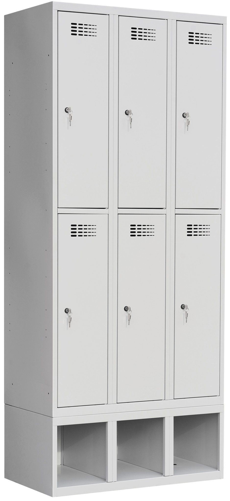 Garderobenschrank auf Schuhfach, 3 Abteile