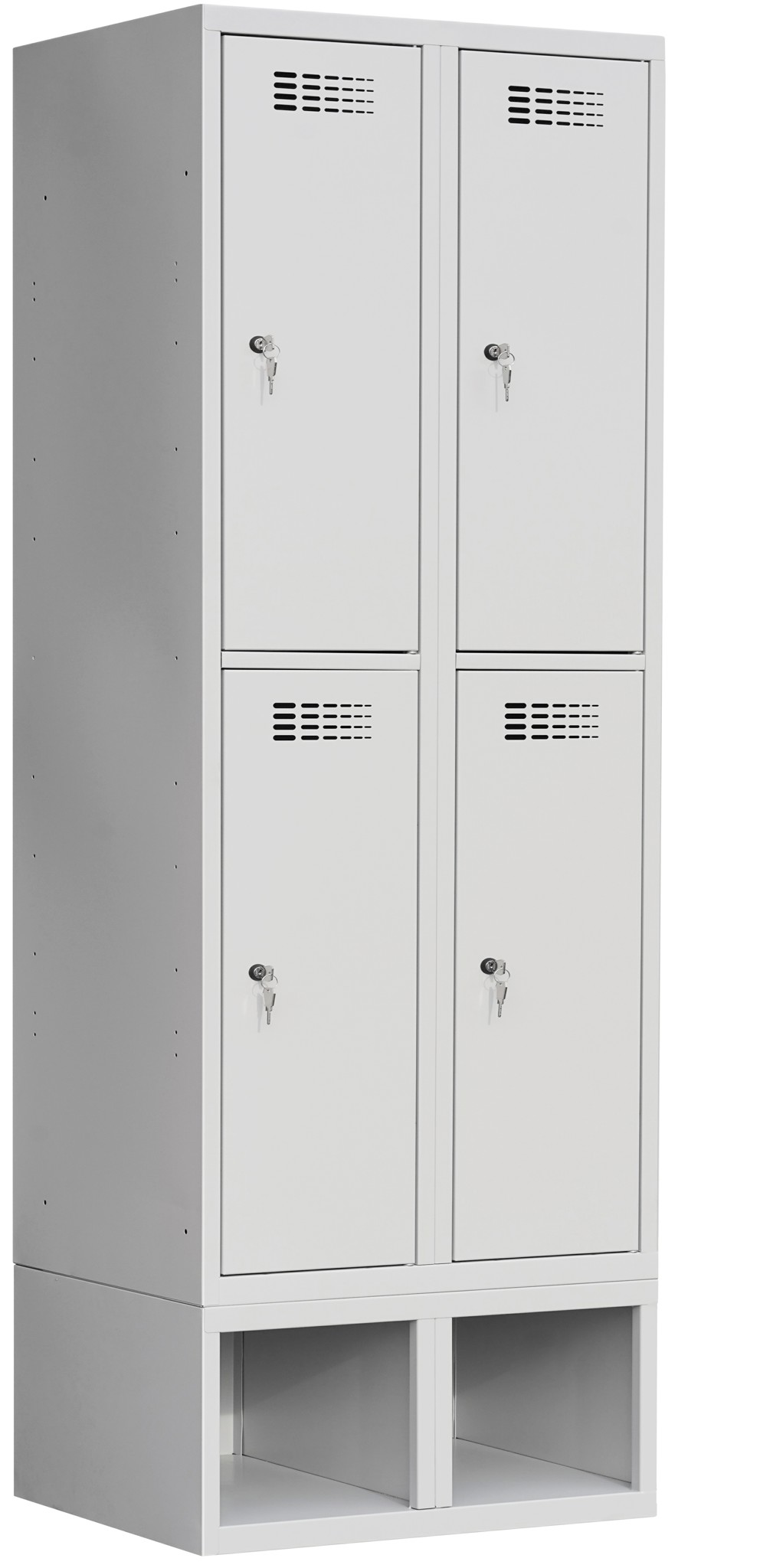 Garderobenschrank auf Schuhfach, 2 Abteile