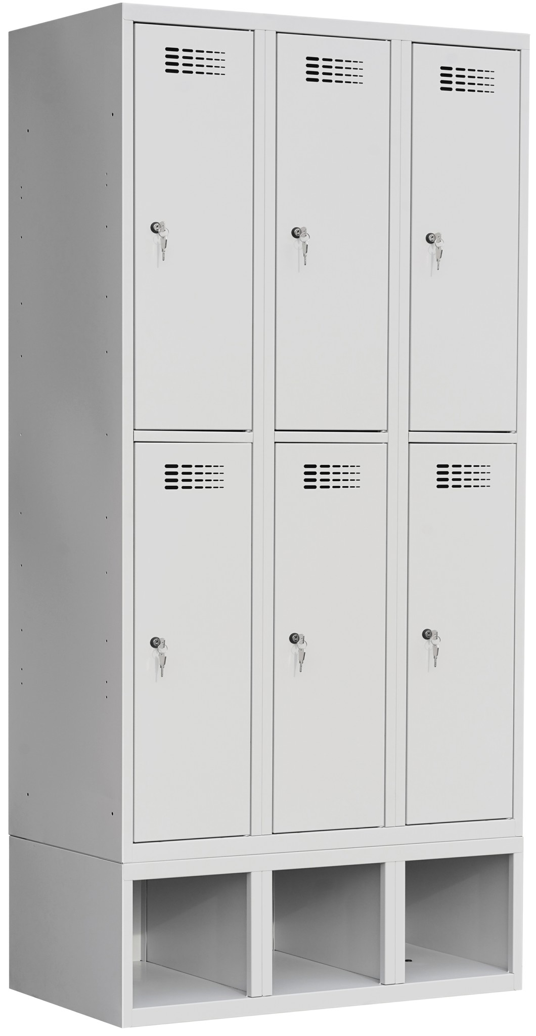 Garderobenschrank auf Schuhfach, 3 Abteile