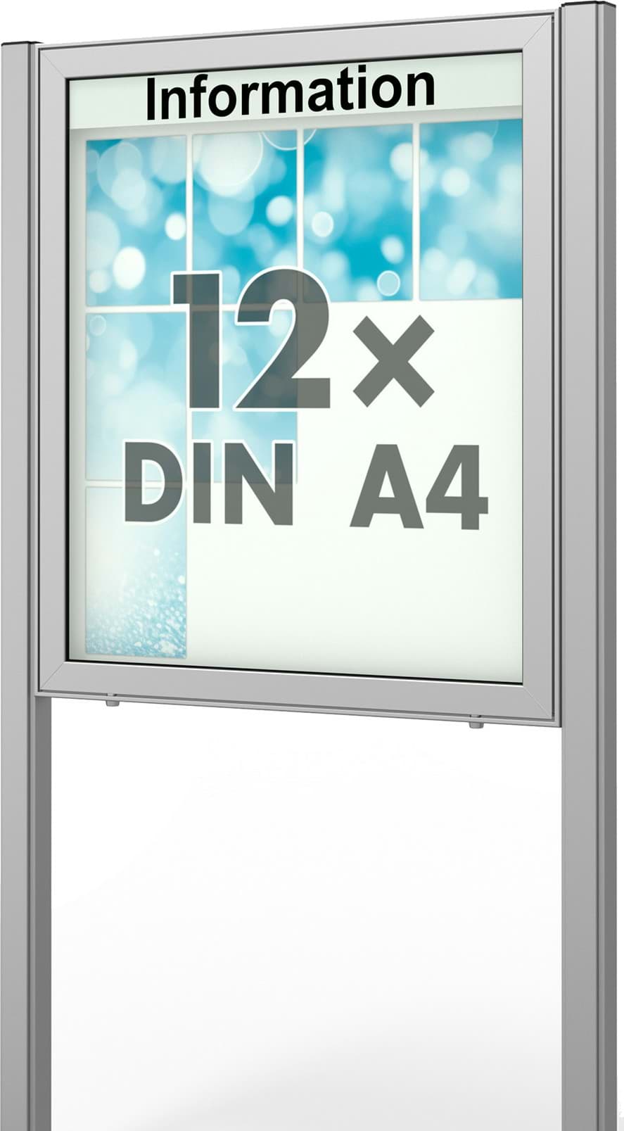 Schaukasten Planus 980x1130x65 mm BxHxT, mit Ständer