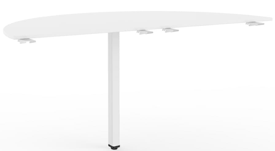 Halbrunder Tischansatz für Tischtiefe 800 mm